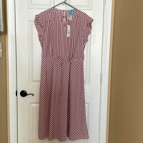 NWT Draper James Gingham Keyhole Midi Dress - Picture 5 of 8